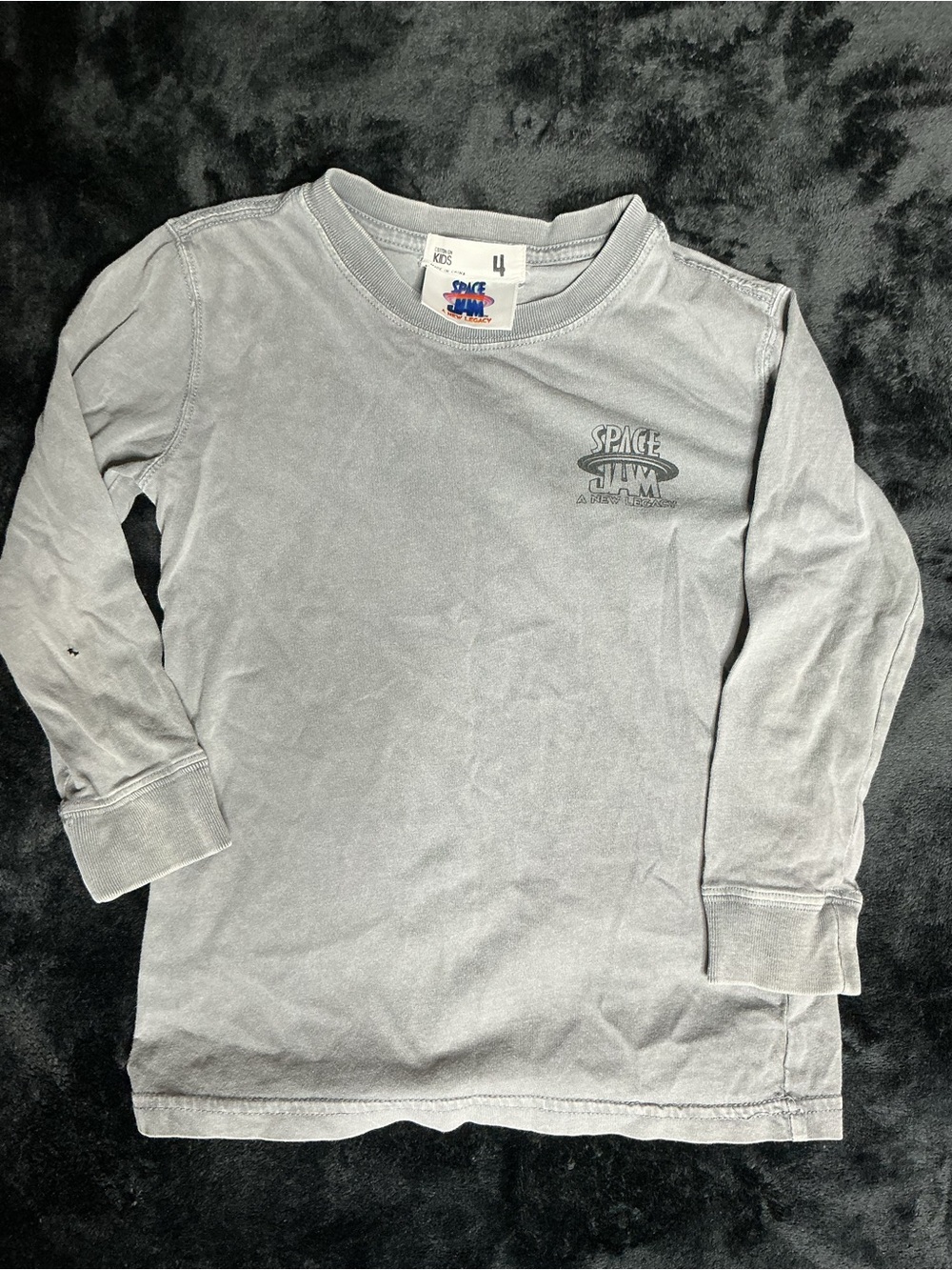 Kids COTTON ON Space Jam Kids' Long Sleeve Tee - Gray